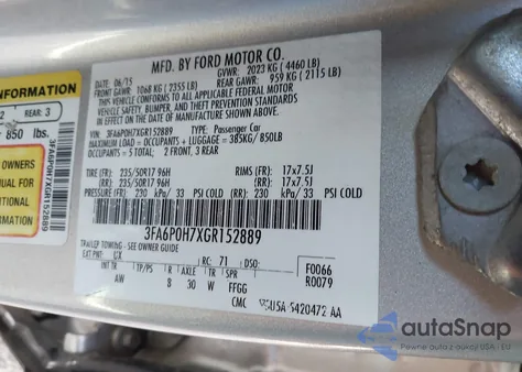 2016 Ford Fusion Se z USA, uszkodzony, nr VIN 3FA6P0H7XGR152889